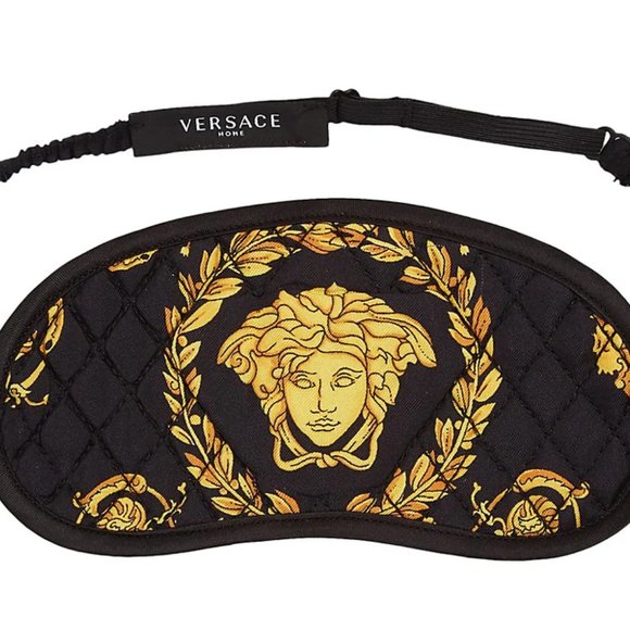 100% Authentic Versace La Coupe des Dieux Silk Sleep Mask Sleepmask Retail $275 - Picture 2 of 2
